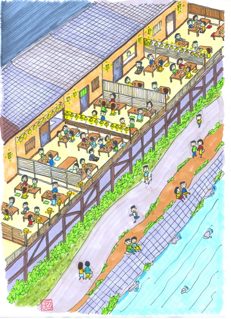 鮎跳ねて　涼みし床に　水の音・・・　　人事見直し倶楽部通信　　№5545